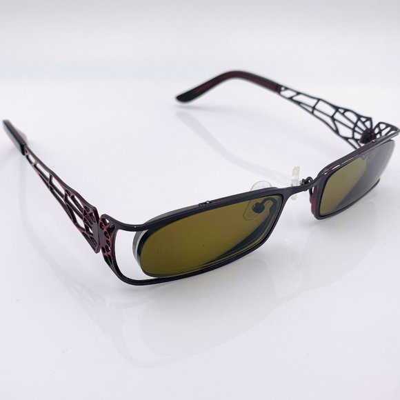 Zenni Accessories Zenni Burgundy Metal Oval Frames Sunglasses